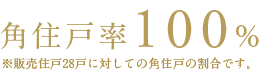 角住戸率100%