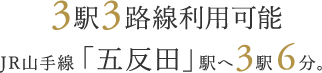 3駅3路線利用可能