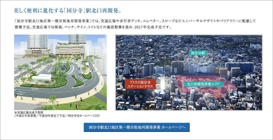 ロケーション アトラス国分寺 ステーションテラス 旭化成の都市型マンション Jr中央線 国分寺 駅へ徒歩4分