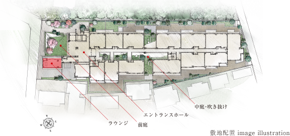 敷地配置 image illustration