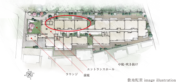敷地配置 image illustration