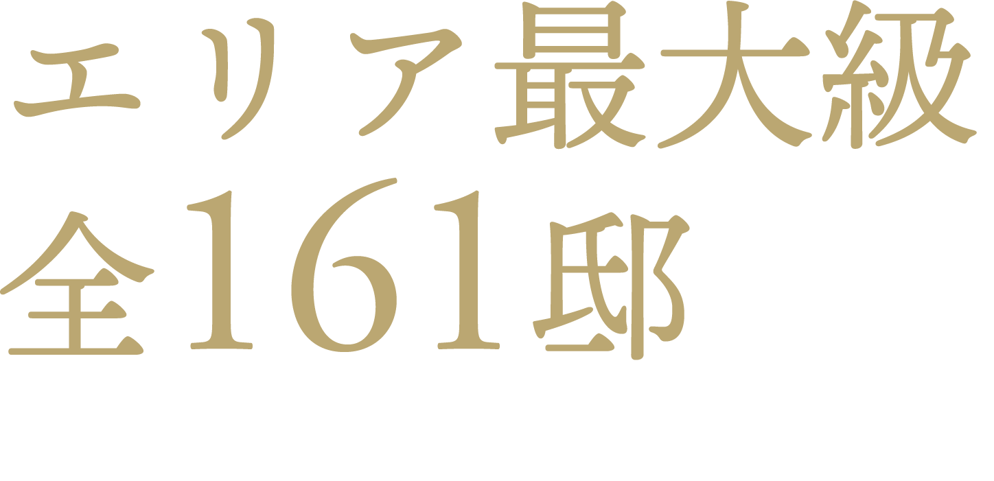エリア最大級※1 全161邸 2021年11月入居開始予定