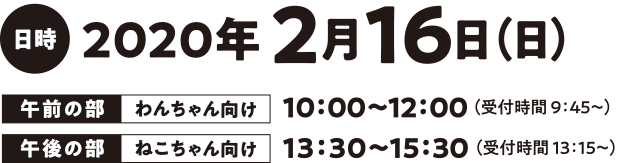 日時：2020年2月16日（日）