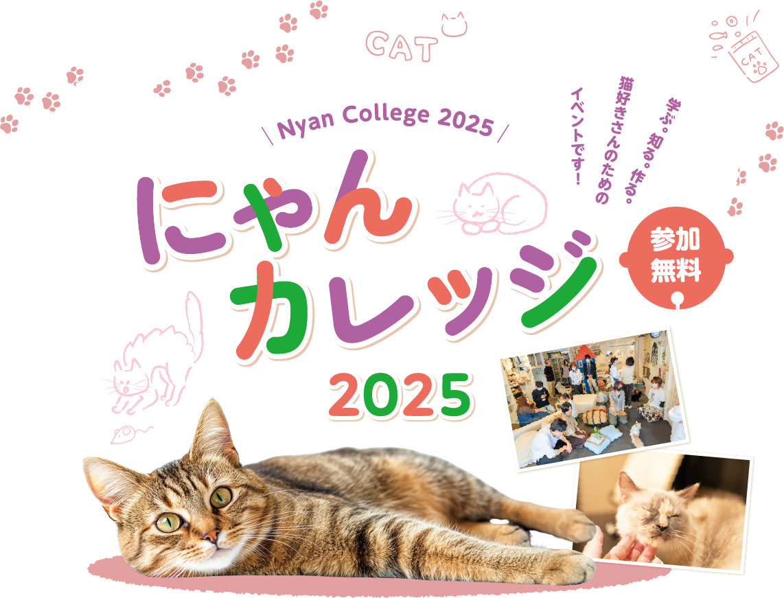 学ぶ。知る。作る。猫好きさんのためのイベントです！にゃんカレッジ2025 参加無料