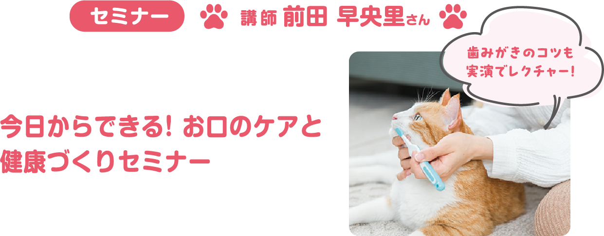 セミナー:今日からできる！お口のケアと健康づくりセミナー 前田 早央里さん